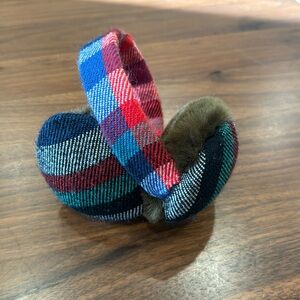 J. Crew Earmuffs - Faux Fur Plaid Earmuffs